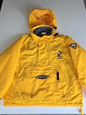 Disney Yellow Mickey Mouse Hooded Pullover Jacket